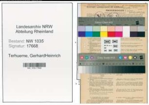 Entnazifizierung GerhardHeinrich Terhuerne , geb. 14.01.1901 (Kaufmaennischer Angestellter)