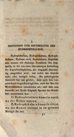 Über Hydrophthalmie : Inaug. Abh.