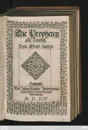 Die Propheten alle Teutsch