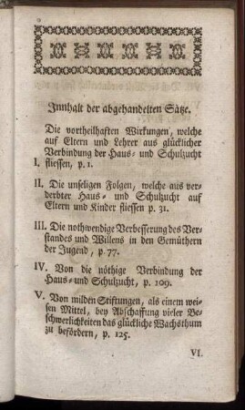Innhalt der abgehandelten Saetze