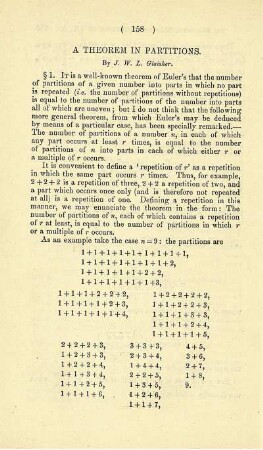 A theorem in partitions.
