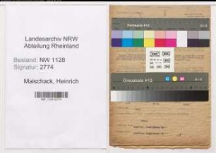 Entnazifizierung Heinrich Maischack , geb. 05.07.1900 (Polizist)