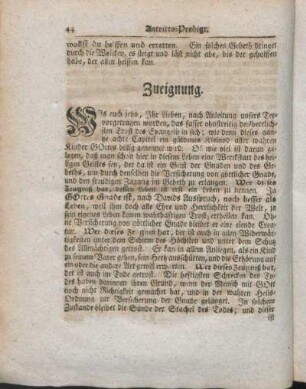 Zueignung.
