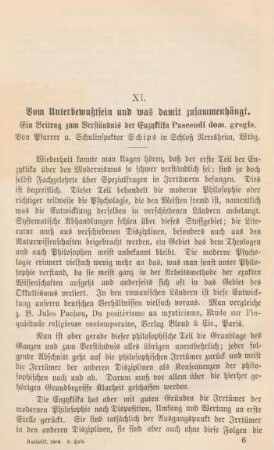 81-111 Vom Unterbewusstsein und was damit zusammenhängt : ein Beitrag zum Verständnis der Enzyklika Pascendi dom. gregis.