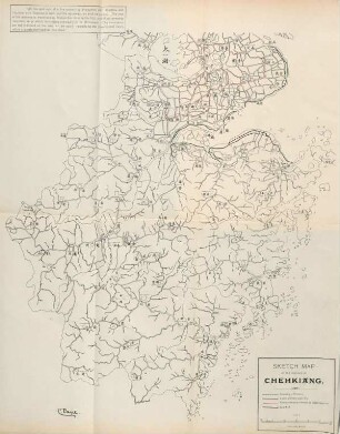 Sketch map of the province of Chehkiang