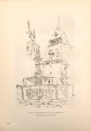 Bild 66 Löwenbrunnen vom Jahr 1604 mit Glockenturm