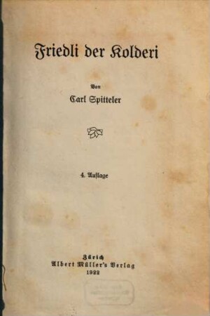 Friedli der Kolderi