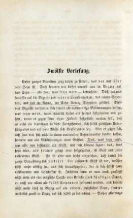 Zwölfte Vorlesung