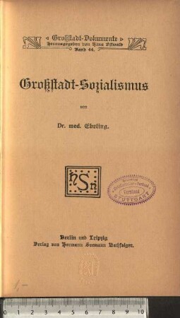 Großstadt-Sozialismus