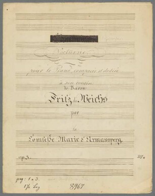 Nocturne, Klavier, op. 3. - BSB Mus.Schott.Ha 9388