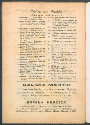 Teatro del Pueblo - (Números publicados)