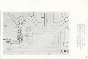 Treffpunkt Steinplatz, Berlin-Charlottenburg (Diplomarbeit bei Willy Kreuer): Grundriss 2. Obergeschoss