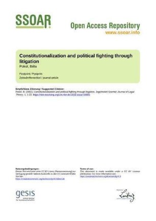 Constitutionalization and political fighting through litigation
