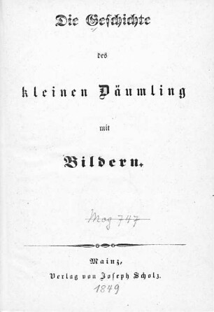 Die Geschichte des kleinen Däumling mit Bildern