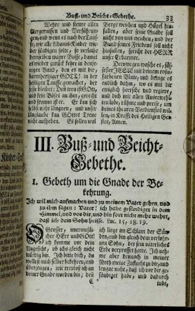 III. Buß- und Beicht-Gebethe