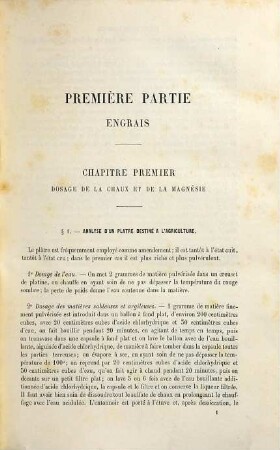 Analyse chimique : Méthodes analytiques appliquées aux Substances agricoles