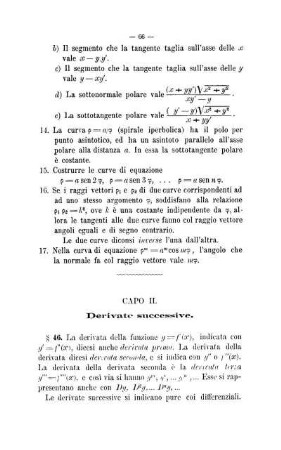 Capo II. Derivate successive.