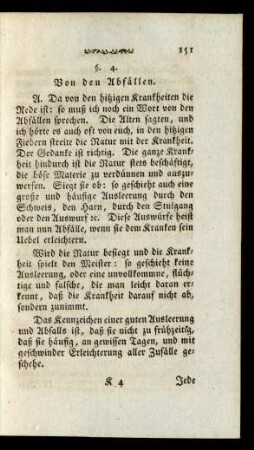 §. 4. Von den Abfällen