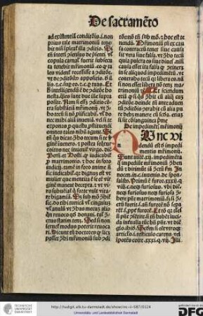 Nunc videndum est de impedimentis matrimonii, sunt autem xii impedimenta que impediunt matrimonium...