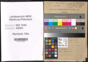 Entnazifizierung Otto Rembold , geb. 23.03.1911 (Vertreter)