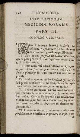 Nosologia - Institutionum Medicinae Moralis Pars. III. Nosologia Moralis