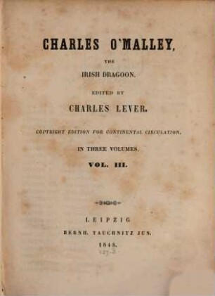 Charles O'Malley, the Irish dragoon, 3