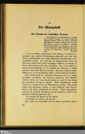 IV. Der Übungsstoff