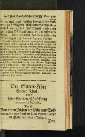 [Sitten-Lehre Vierter Theil]