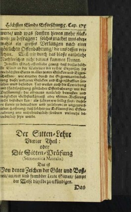 [Sitten-Lehre Vierter Theil]