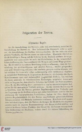 Präparation der Nerven