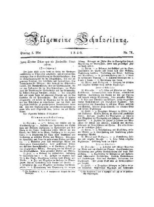Ignaz Theodor Scherr und die Zürcherische Schulreform : (Fortsetzung)