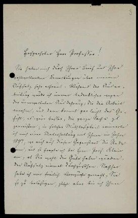 Nr. 3: Brief von Richard Dedekind an David Hilbert, Bad Harzburg, 9.7.1901
