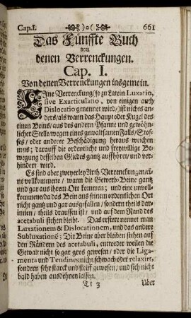 Das Fünffte Buch von denen Verrenckungen.