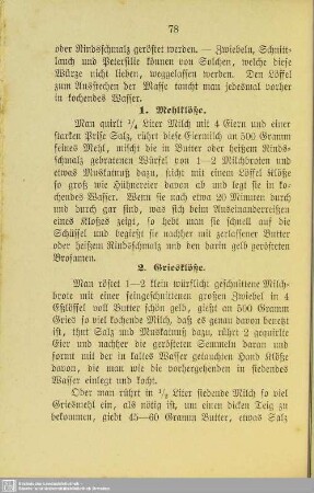 Klöße, Knöpflein, Nocken
