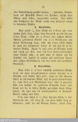 Klöße, Knöpflein, Nocken
