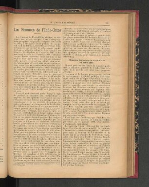 Les Finances de l'Indo-Chine.