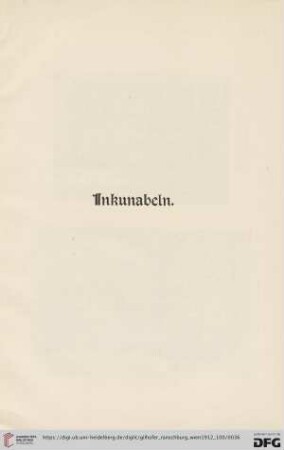 Inkunabeln (Nr. 39 - 266)
