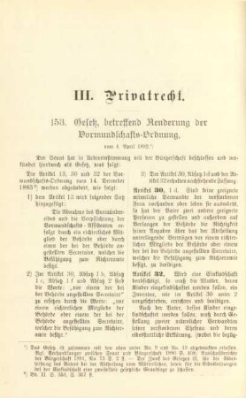 III. Privatrecht