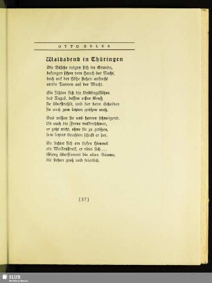 Otto Erler: Waldabend in Thüringen