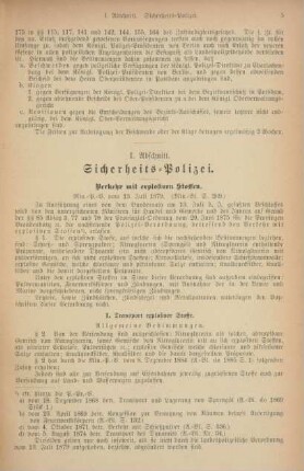 I. Abschnitt. Sicherheits-Polizei