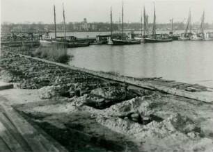 Fähranlage und Bollwerk, Swinemünde (Ostswine), 1933