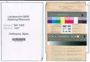 Entnazifizierung Maria Hoffmanns , geb. 08.07.1904 ()