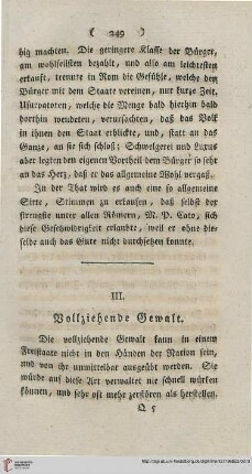 III. Vollziehende Gewalt