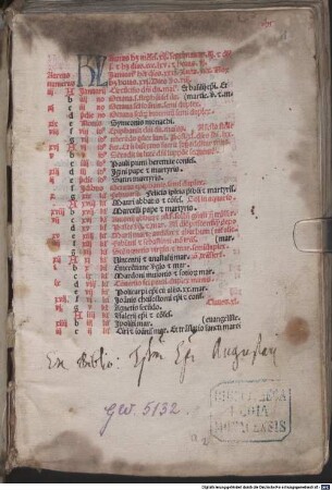 Breviarium Romanum : [1-5], [1]. Kalendarium