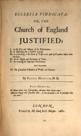 The Historical and Miscellaneous Tracts of Peter Heylyn