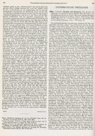 384-385 [Rezension] Müller, Gotthold, Identität und Immanenz