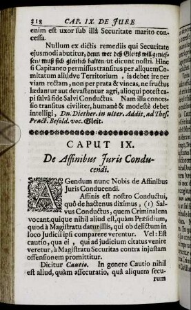 Caput IX. De Affinibus Juris Conducendi.