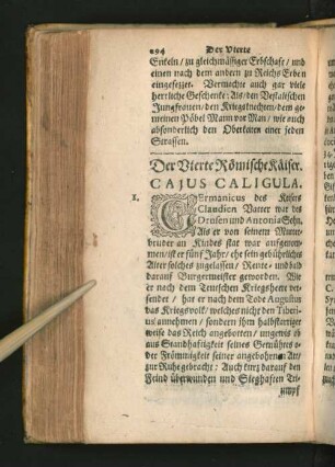 Der Vierte Römische Kaiser. Cajus Caligula.