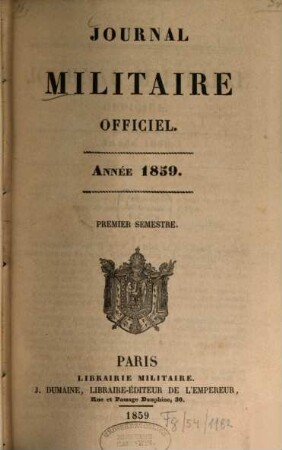 Journal militaire officiel. 1859,1