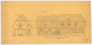 Landhaus Dr. Franz Oppenheim, Berlin-Wannsee: Stall und Garage: Ansichten, 1:50